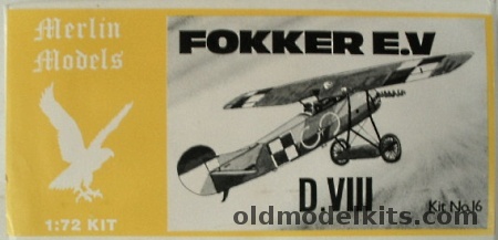 Merlin Models 1/72 Fokker E.V (E-V) D-VIII (D.VIII), 16 plastic model kit